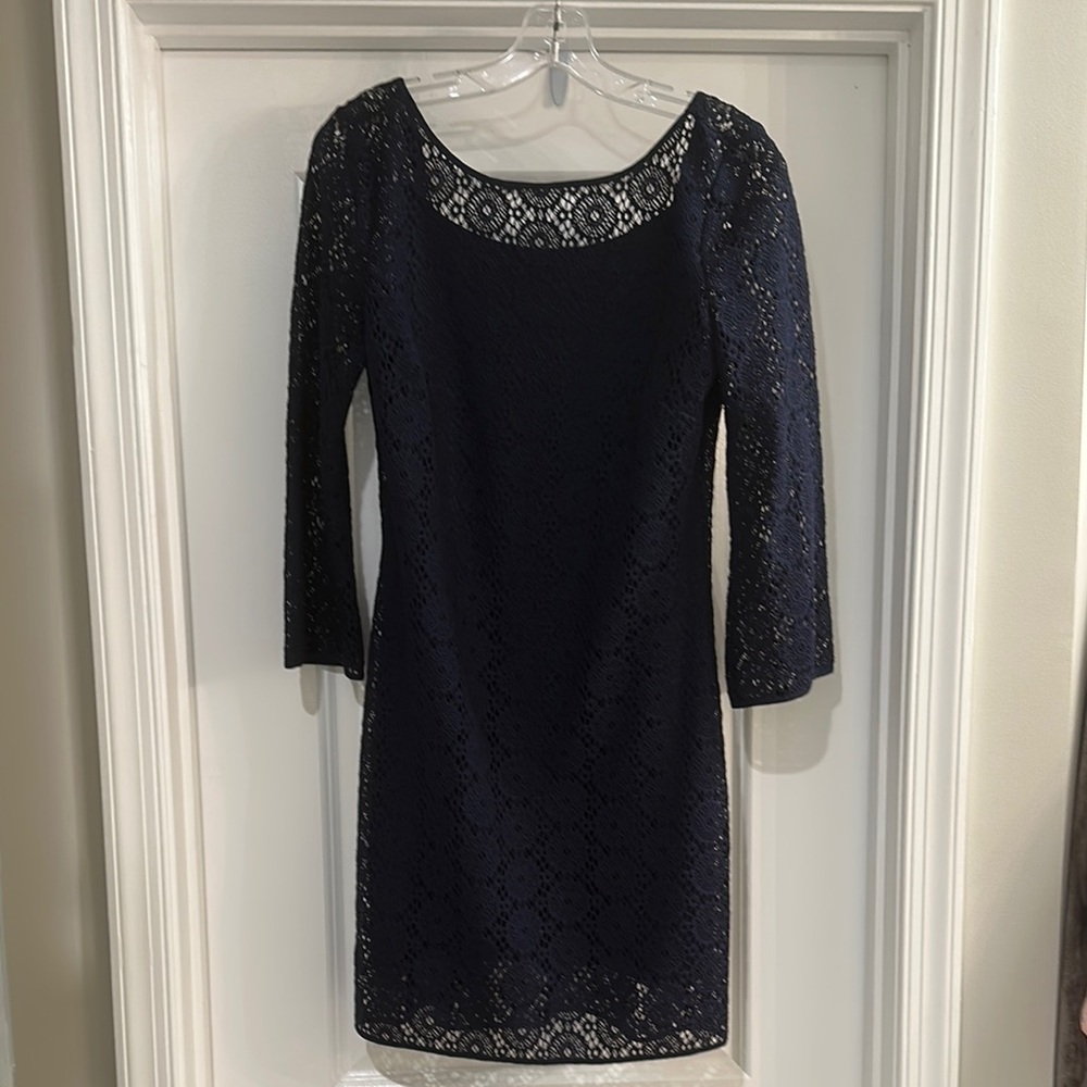 Lilly Pulitzer Elegant Navy Dress